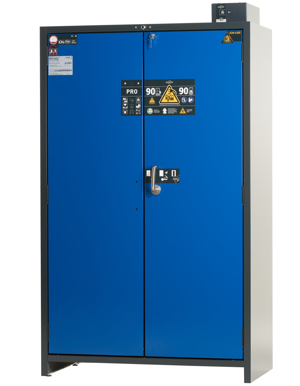 ION-PRO-90 Charge lithium-ion battery charging cabinet with the doors closed