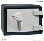 Ollé I-1 Grade 1 safe with key lock, door closed