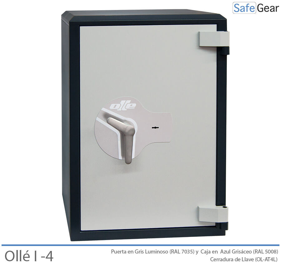 Ollé I-4 Grade 1 safe with key lock, door closed