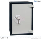 Ollé I-4 Grade 1 safe with key lock, door closed