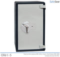 Ollé I-5 Grade 1 safe with key lock, door closed