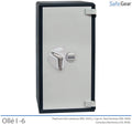Ollé I-6 Grade 1 deposit safe with code lock, door closed