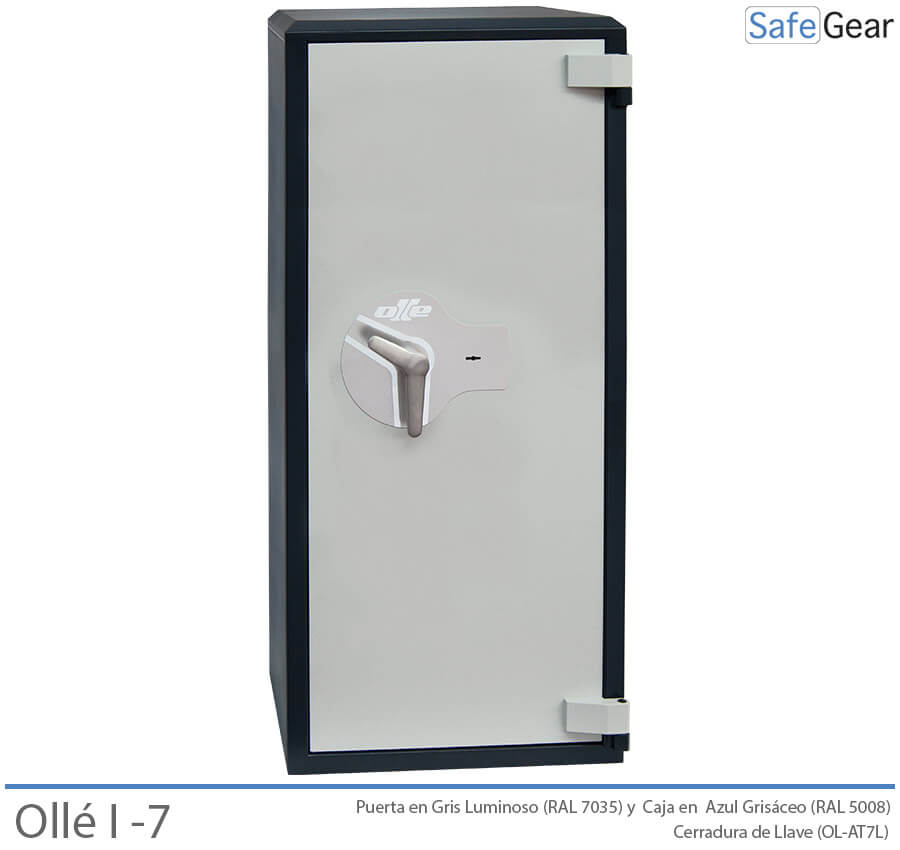 Ollé I-7 Grade 1 safe with key lock, door closed