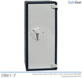 Ollé I-7 Grade 1 safe with key lock, door closed