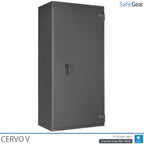 Cervo V gun safe in Graphite Grey, door closed