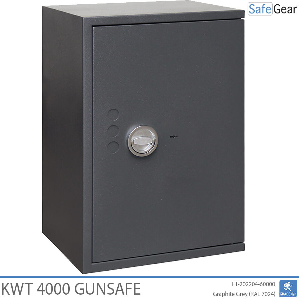 KWT 4000 gun safe in Graphite Grey, door closed