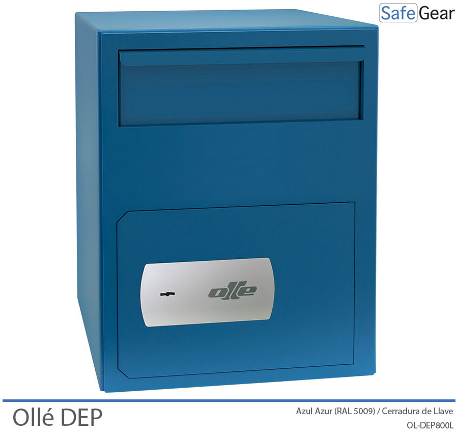 Caja Fuerte de Depósito - Ollé DEP - Cerradura de Llave - con Buzón Antipesca - Frontal