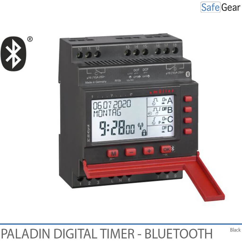 Digitale Zeitschaltuhr für Klingelanlagen, Schulen und Industrie – Bluetooth – Jahreszeitschaltuhr – 3 Kanäle