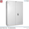 SB Pro 90 double-door document cabinet in Light Grey, front view