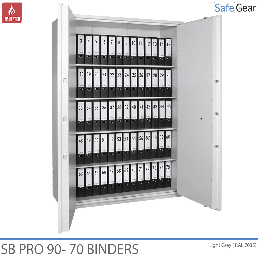 SB Pro 90 with both doors open, filled with binders