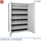 SB Pro 90 with both doors open, filled with binders
